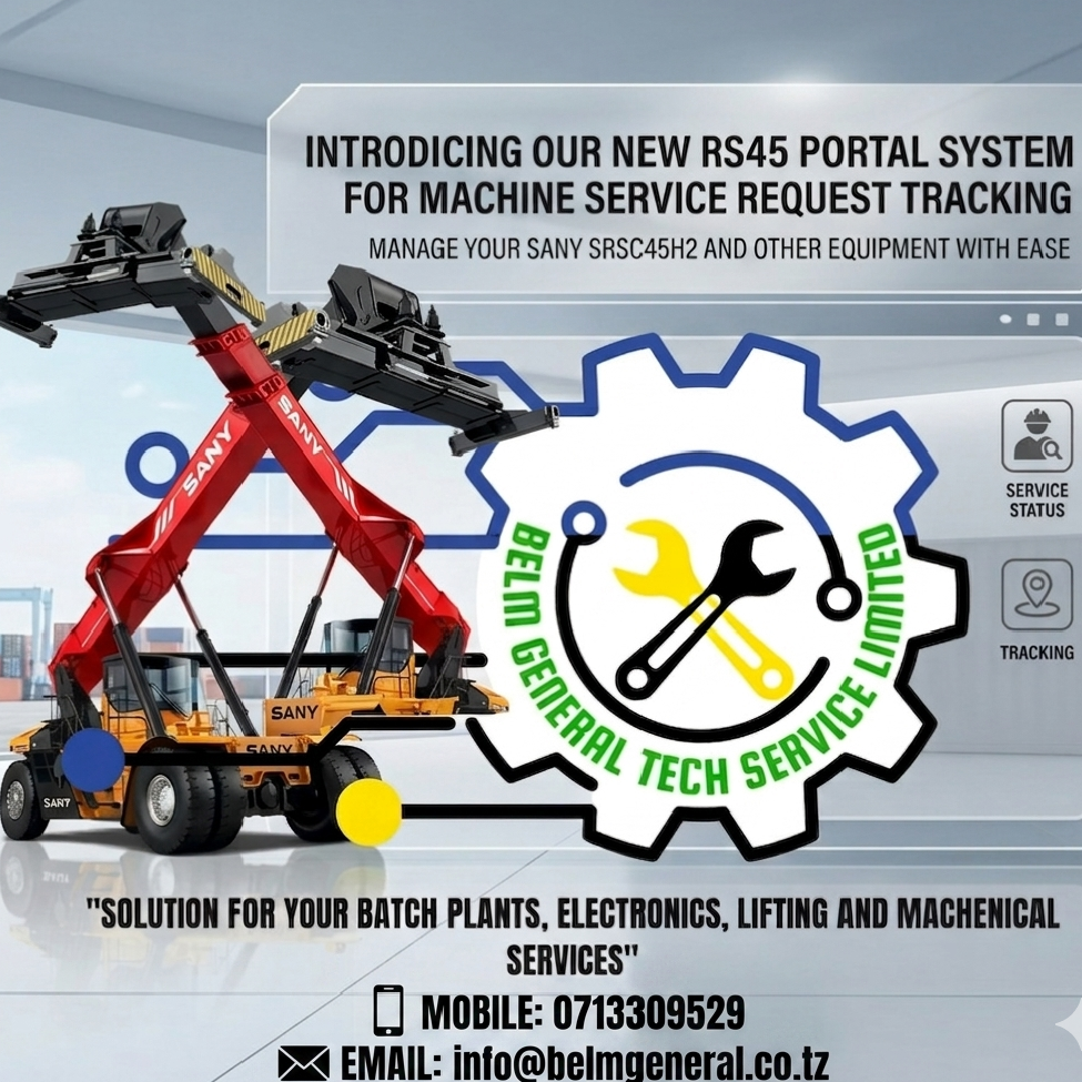 BELM RS45 portal system promotion for machine service request tracking